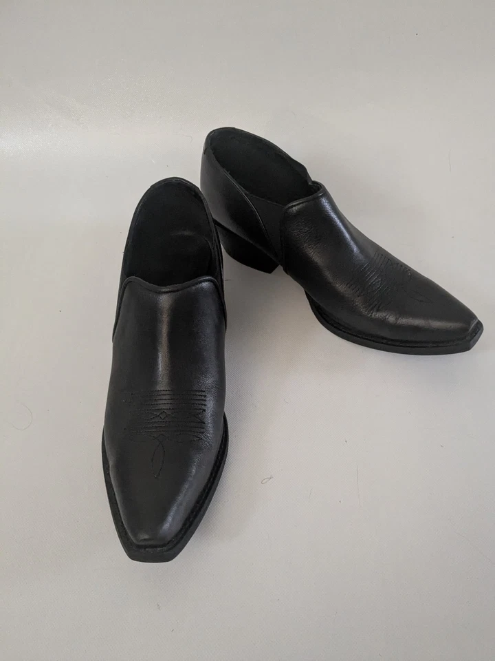 Botas al tobillo de cuero negras Rawhide By Abilene I-5070 para mujer talla 8 1/2 M Foto 2 de 4