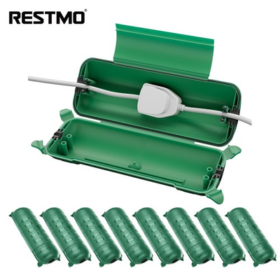 #ad RESTMO 9Pack outdoor extension cords cover waterproof waterproof connection box $128.99