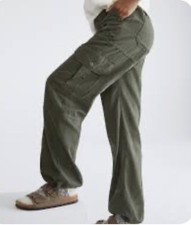 Aeropostale Utility Cargo Pants Women  s XS Olive Green Cinched Hem