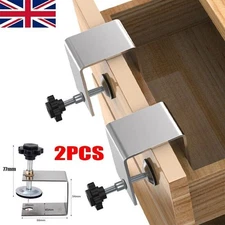 2x Drawer Fixing Clip Quick Release Drawer Front Installation Clamp Adjustable