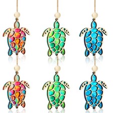 6 Pcs Sea Turtle Gifts for Women, Sea Turtle Acrylic Ornament with Story Card...