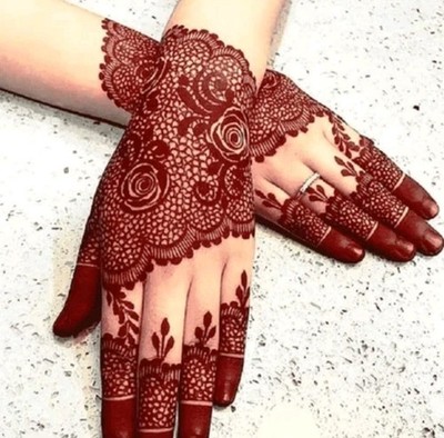 Henna Tattoo Set Mehndi Rot   Wasserfest Langanhaltend Für Damen & Herren