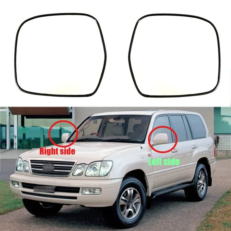 Car convex heated mirror glass lens for LEXUS LX470 1998 -2007 Left or Right