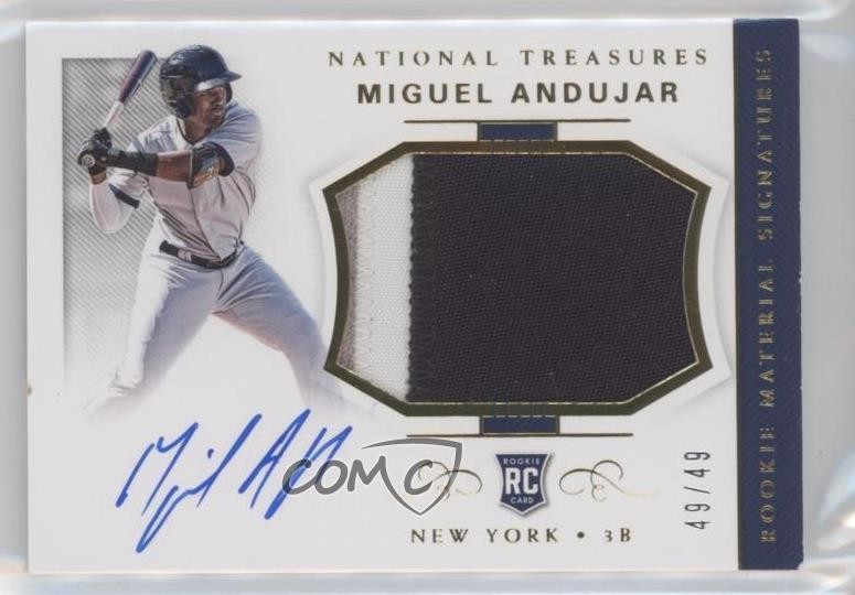 2018 Panini National Treasures Gold 49/49 Miguel Andujar #31 Rookie Auto RC 6fs