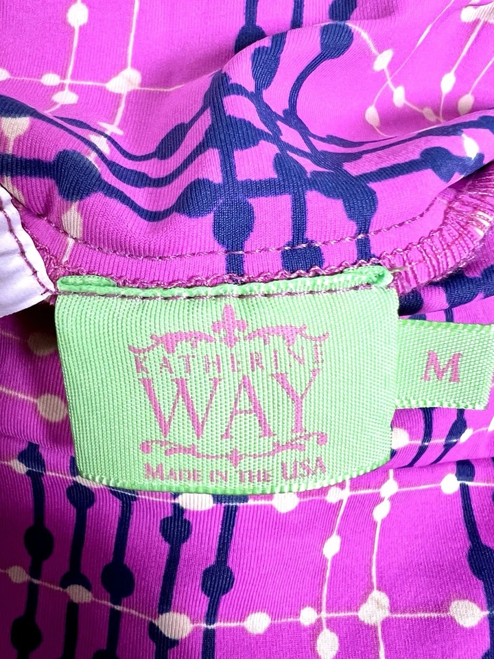 Плиссированные шорты для гольфа пиклбола в клетку Katherine Way Scottsdale размер средний розовый - Изображение 2 из 4