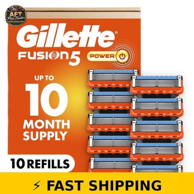 Gillette Fusion5 Power Razor Blade Refills for Men, 10 Count