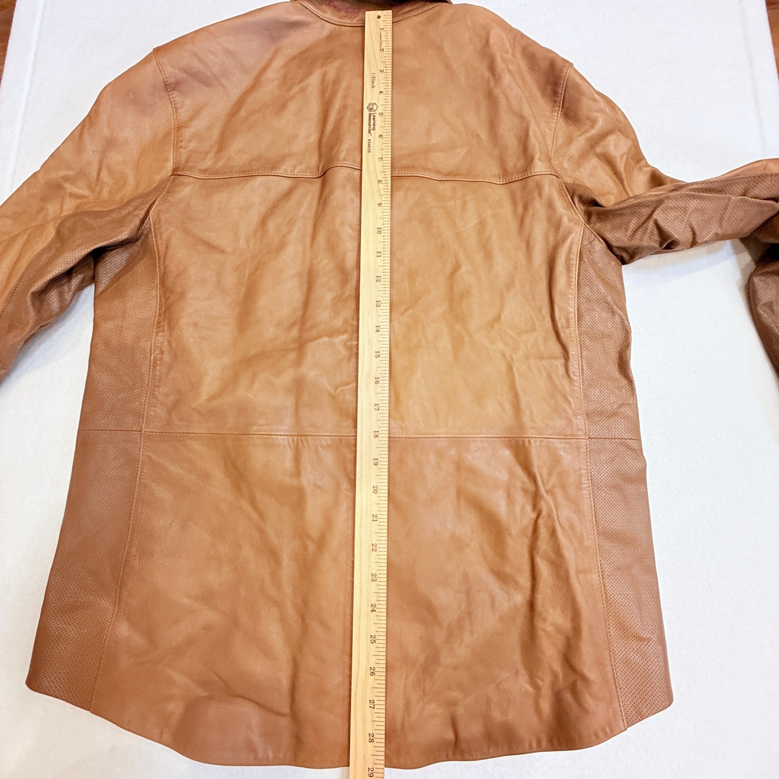 Robert Graham Refuel Leather Shirt Jacket Mens Medium Tan Lambskin $998 image 10