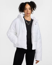 NEW  140 NIKE SPORTSWEAR CLASSIC PUFFER WOMENS THERMA-FIT HOODED JACKET SZ M