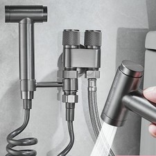 Bathroom Toilet Bidet Sprayer Triangle Valve Dual Socket Control Long lasting