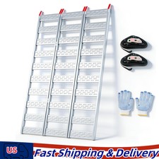 76"x50" Tri-Fold Aluminum Truck Loading Ramp 1500 Lbs Heavy Duty ATV Ramp Pickup