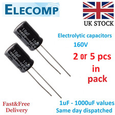 Electrolytic Capacitors 160V Range 1uF - 1000uF 2/5 in pack UK stock