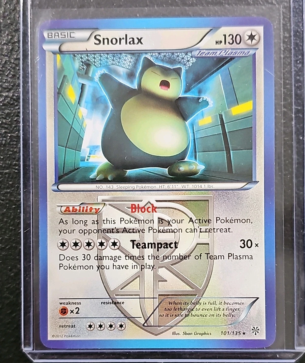 The Pokémon Company Pokémon TCG Snorlax Team Plasma 101/135 Plasma Storm 130HP