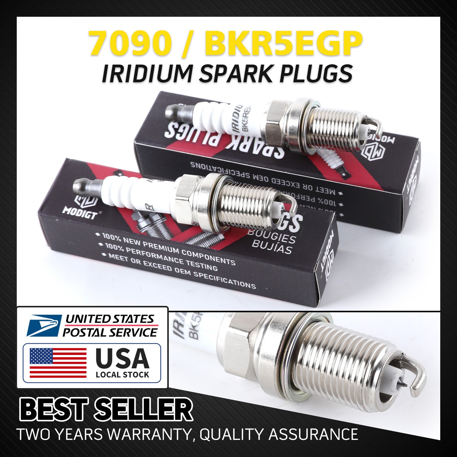 6Pcs OEM Durable Iridium Spark Plugs Set For Chrysler Jeep Toyota 7090/BKR5EGP