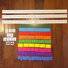Didax Magnetic Fraction Number Line Math Classroom Teaching/Homeschool ~EUC