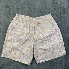 Vintage 90s Via Lance Brasil Brazil Womens Shorts Floral XL Cuffed Pull On