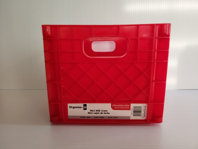 #ad Ace Hardware Organize it Red Miniature Milk Crate Storage Bin $15.99