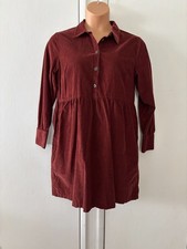 Nine West Jeans Women's Size L Long Sleeve Corduroy Knee Length Burgundy Dress