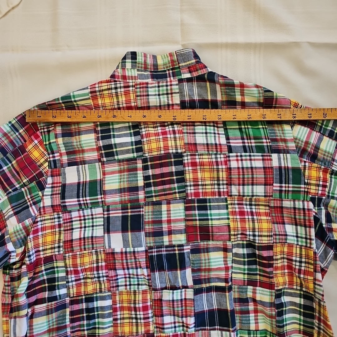 Orvis Jacket Madras Patchwork Plaid 20 Large Cott… - image 3