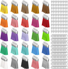 Keychain Tassels Jewelry Key Charms - 300pcs Keychain Tassels Bulk, 100pcs Key C