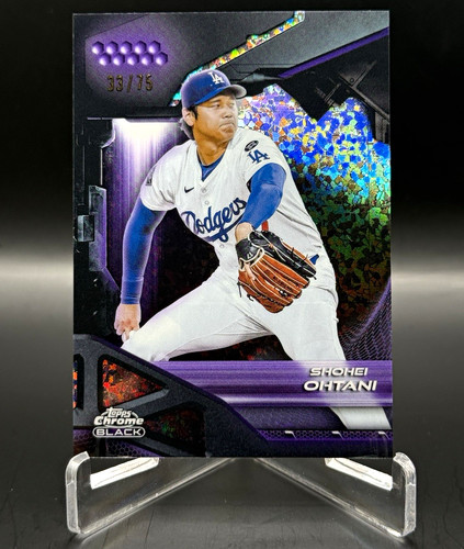 2026 Topps Chrome Black Shohei Ohtani Dodgers #1 Purple Mini Diamond /75