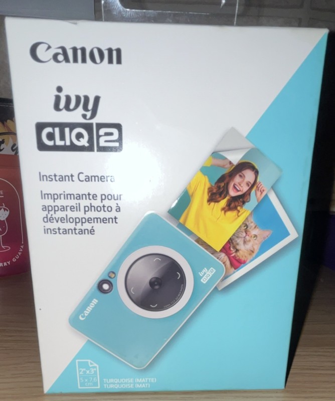 Canon ivy CLIQ 2 Instant Camera Built-In Frame & Filters Turquoise Matte