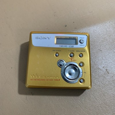 Sony Net MD Walkman MZ-N505 Gold Portable MiniDisc Recorder Player