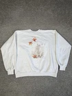 Vintage Bob Harrison Cat Sweatshirt Womens XL Pullover Fleece Graphic Crewneck