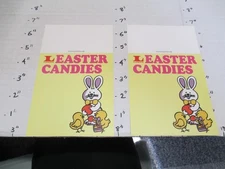 LUDEN's candy bar 1980s store shelf sign display (1) Easter bunny basket