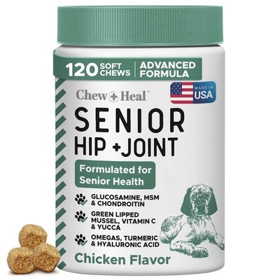 Dog Glucosamine Hip Joint Supplement Senior Mobility MSM Chondroitin 120