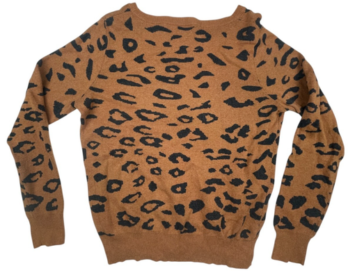 Suéter Pullover Mossimo Estampado Guepardo Leopardo 100% Algodón Talla GRANDE - Imagen 2 de 6