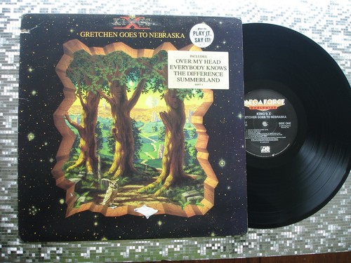 King's X – Gretchen Goes To Nebraska ~ GOLD STAMP PROMO LP Megaforce 81997-1