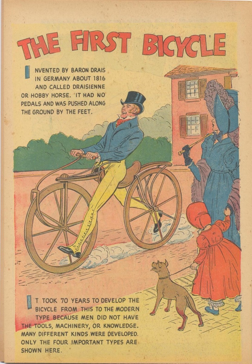 洋書 Eleventh Cycle Schwinn Bicycle Book (1949) 108.92mph Informative Comic