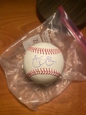 AJ Smith Shawver Signed Rawlings OML Baseball Atlanta Braves Top Prospect 