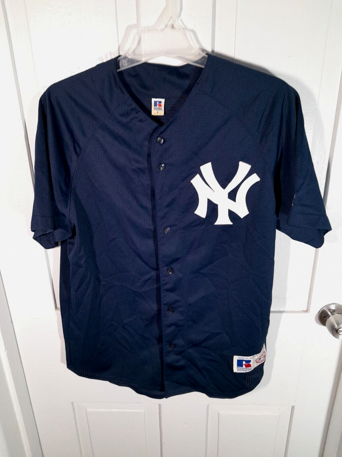 Vintage Russell Athletic Blue New York Yankees Jersey Custom Family #1 MLB Fan Gear