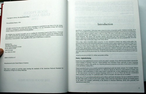BOOK PRICES: USED & RARE 1996 Zempel and Verkler historical ABAA US sales - Picture 5 of 6