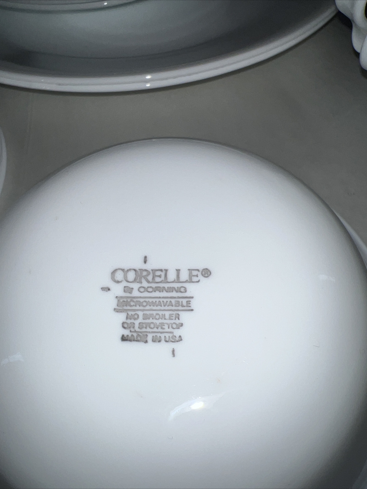 10 pc Corelle Corning WINTER FROST WHITE Dinnerware Set-Service For 2