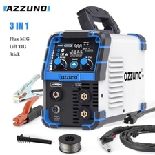 AZZUNO 135A MIG Welder 110V 3 in1 Flux MIG/Lift TIG/Stick IGBT Welding Machine
