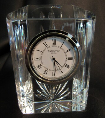 Waterford Ireland Crystal Colonade Clock Absolute Mint French Movement Tested