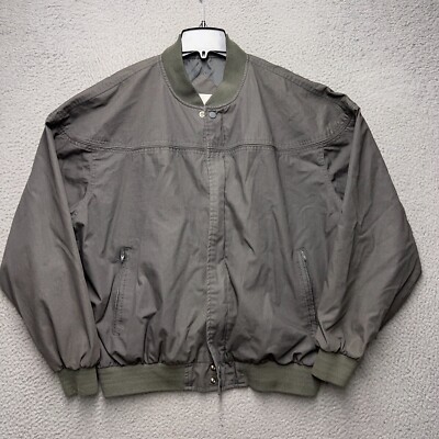 Arnold Palmer Jacket Mens XL Gray Golf Full Zip Outdoor Cotton