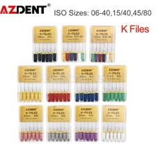 10X Dental Endo Root Canal File K-files 25mm 21mm Stainless Steel Hand Files