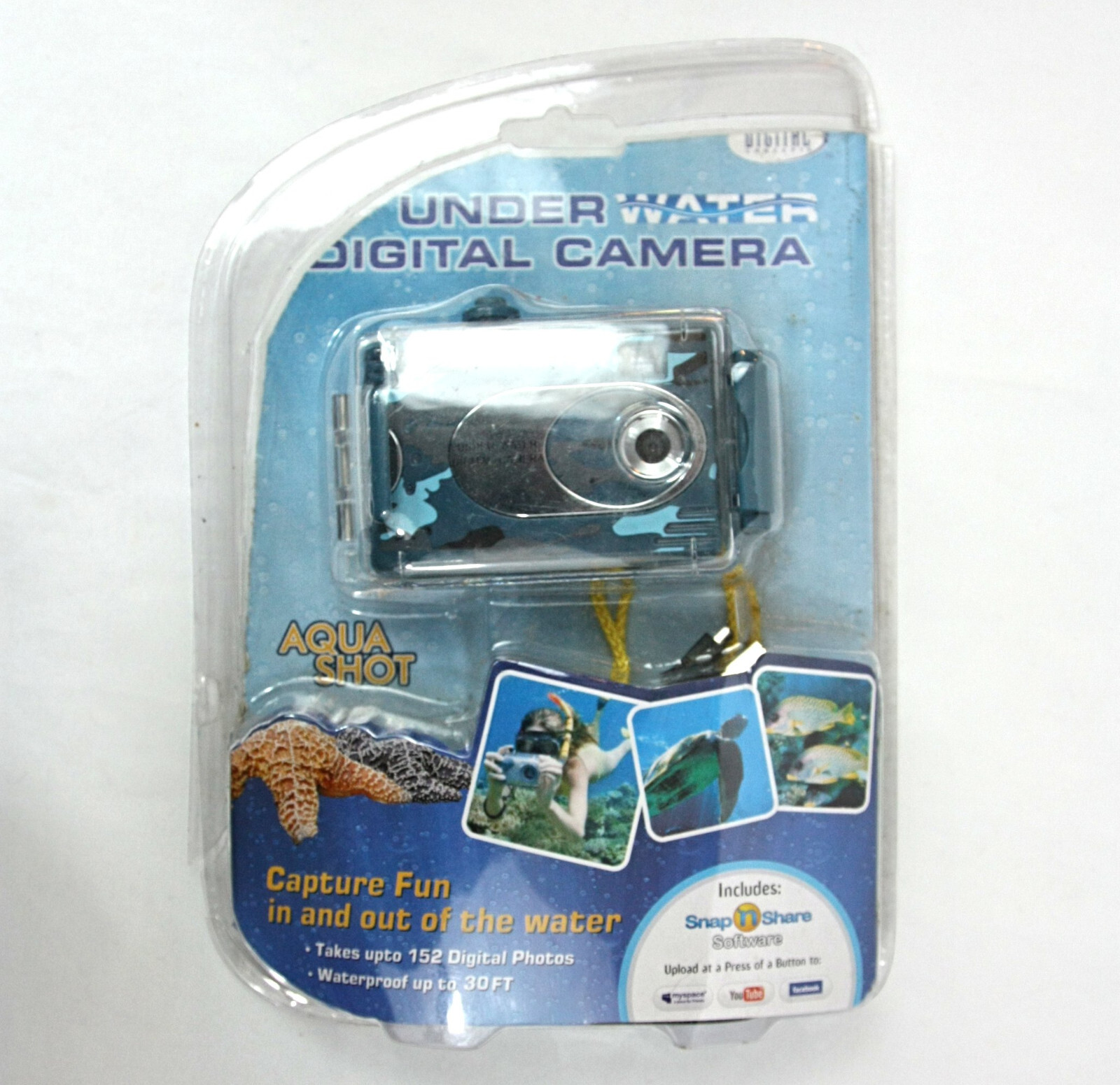 New Sakar Aqua Shot 35 mm Under Water Digital Camera Waterproof Unused