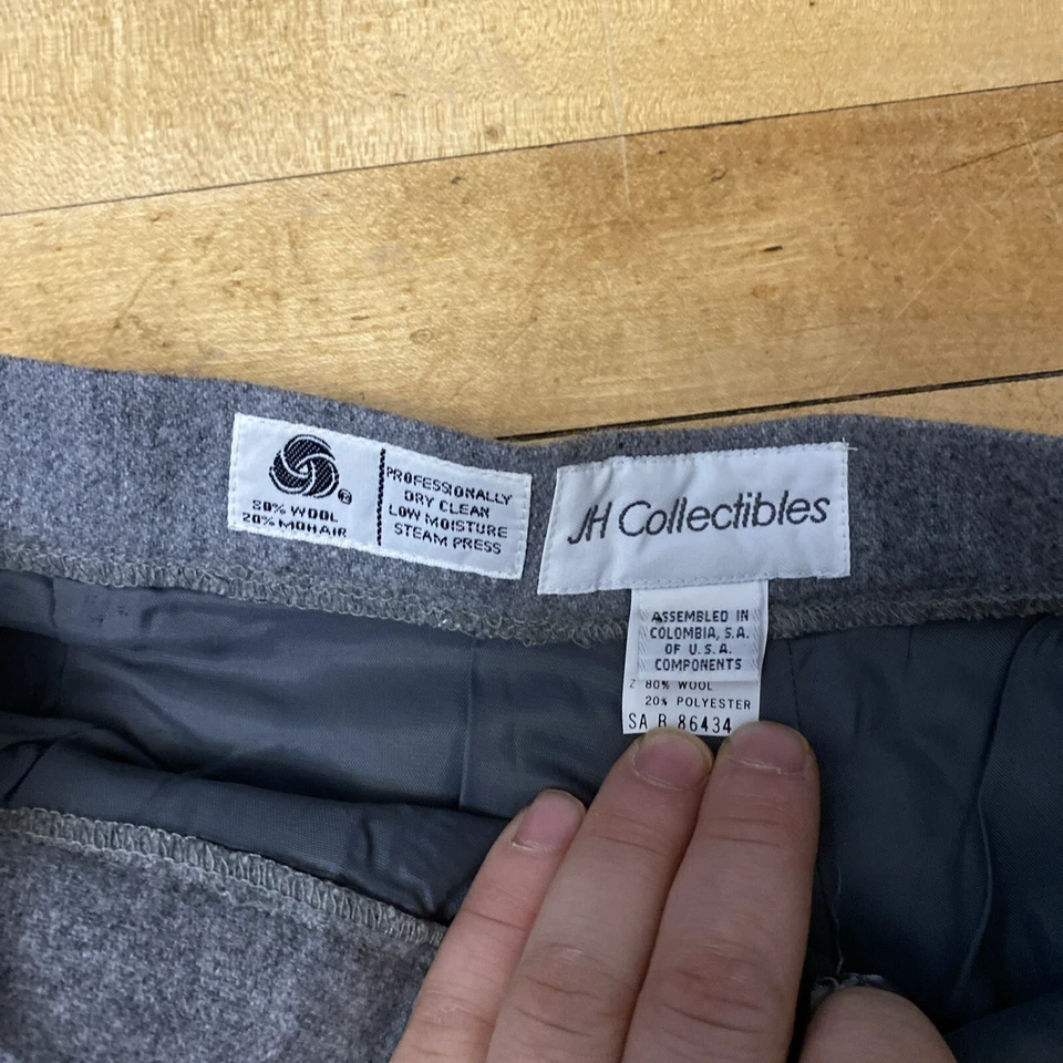 Pantalones de lana/mohair JH Collectibles para mujer talla 7 oficina profesional plisado de colección Foto 2 de 4