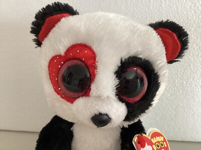 Ty Beanie Boos VALENTINA Valentine's Day Panda Bear NEW | eBay