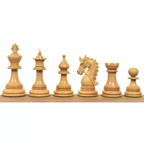 4.3" Napoleon Luxury Staunton Chess Pieces Only Set -Triple Weight Bud Rosewood - Picture 2 of 7