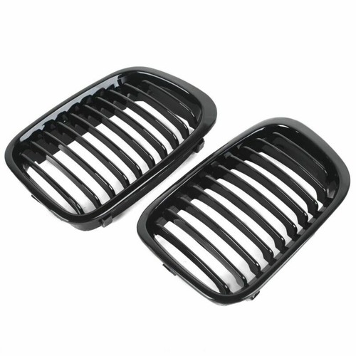 Gloss Black Front Kidney Grille Grill For BMW E46 320i 328i 330i Sedan 1998-2001 - Picture 3 of 9