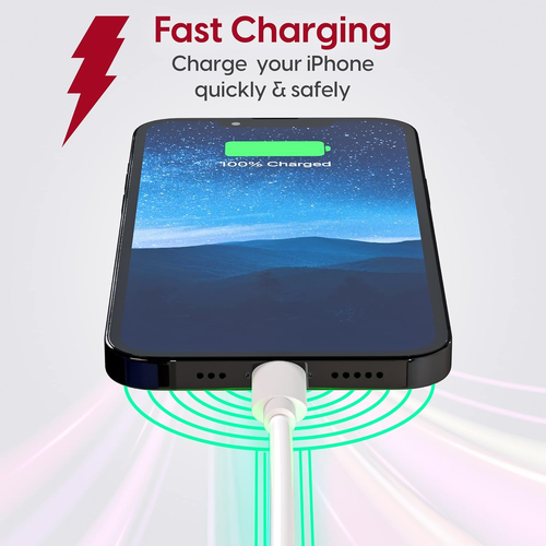 3 x iPhone Charger Fast For Apple Cable USB Lead 5 6 7 8 X XS XR SE 11 12 13 14 - Picture 2 of 6