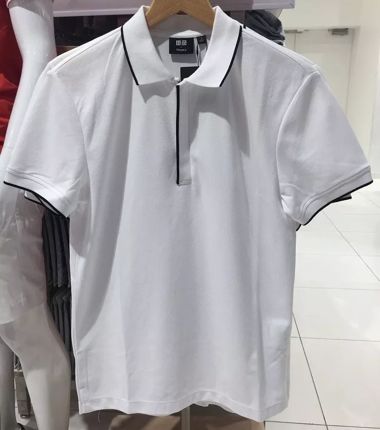Uniqlo white top polo shirt