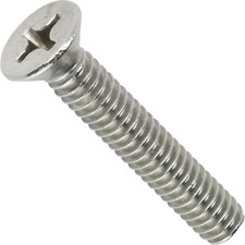 1/4-20 x 1-1/2" Flat Head Machine Screws Phillips Drive Stainless Steel Qty 25