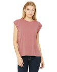 Bella + Canvas Womens Flowy Muscle S-XL T-Shirt With Rolled Cuffs 8804 T-Shirt