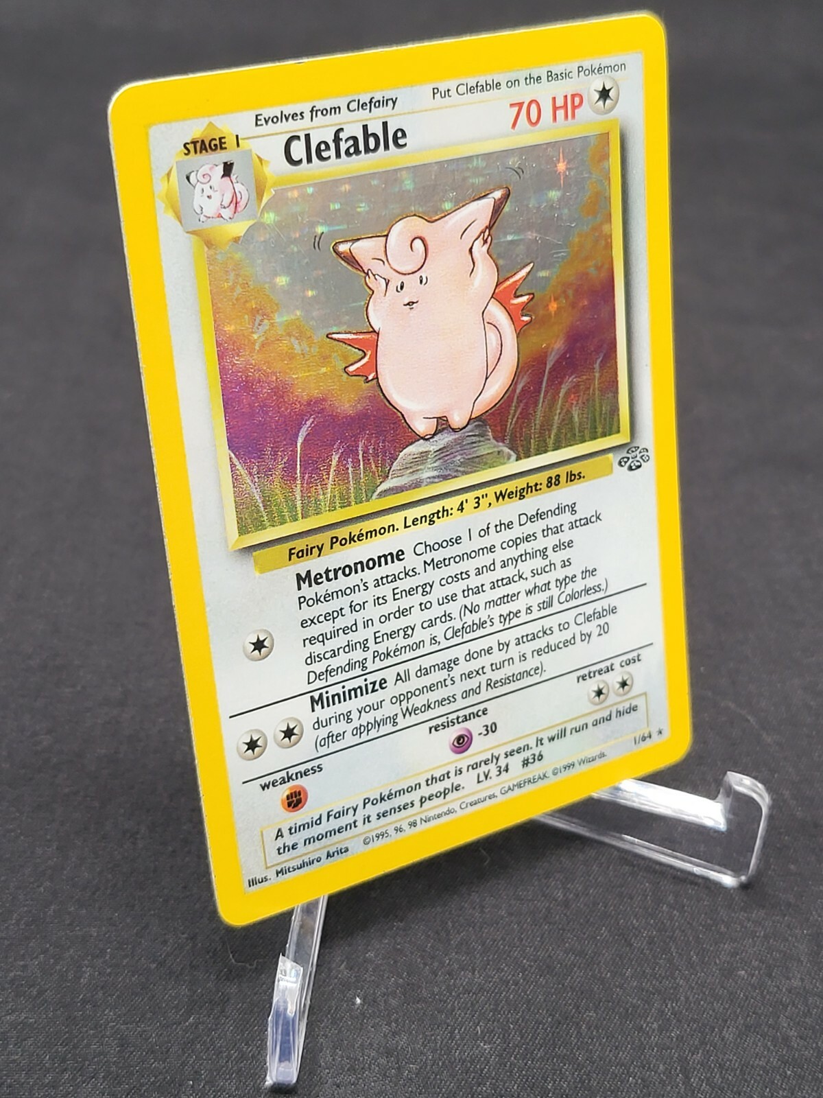 Clefable 1/64 - Holo Rare Unlimited Jungle - Pokémon Card LP